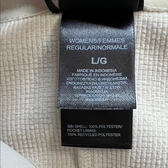 The North Face TNF Apex Women’s Large Cream Zip-Front Long Jacket with Waist Tie - Picture 11 of 16